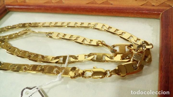 Joyeria: CADENA CHAPADO ORO MODELO &ldquo;SEMENTAL&rdquo; 6MM X 60CM - Foto 3