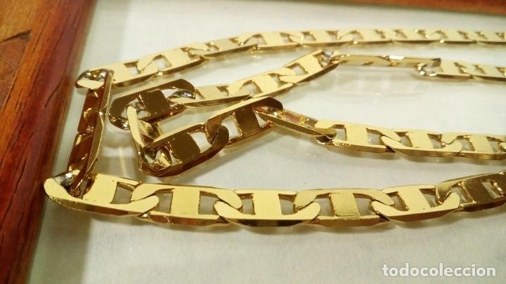 Joyeria: CADENA CHAPADO ORO MODELO &ldquo;SEMENTAL&rdquo; 6MM X 60CM - Foto 4
