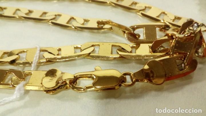 Joyeria: CADENA CHAPADO ORO MODELO &ldquo;SEMENTAL&rdquo; 6MM X 60CM - Foto 5