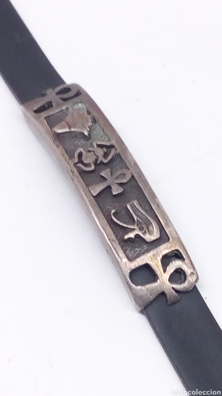 Joyeria: Pulsera de plata y caucho - Foto 2