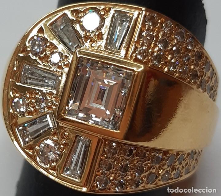 Joyeria: Anillo de oro amarillo 18K con Diamantes - Foto 2