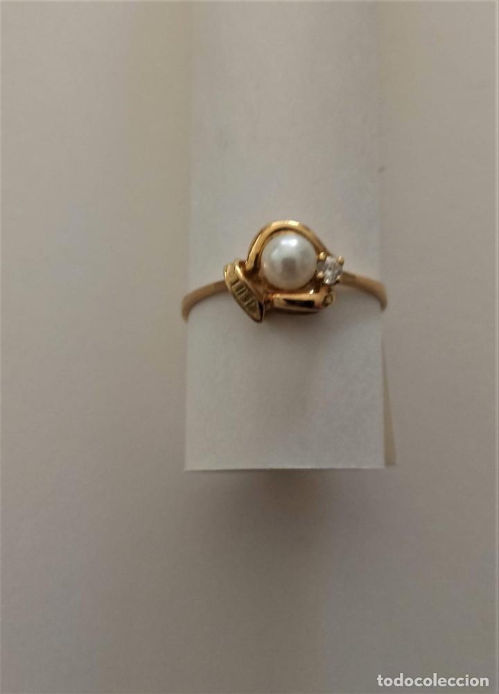 Joyeria: Anillo oro con zirconita y perla - Foto 1