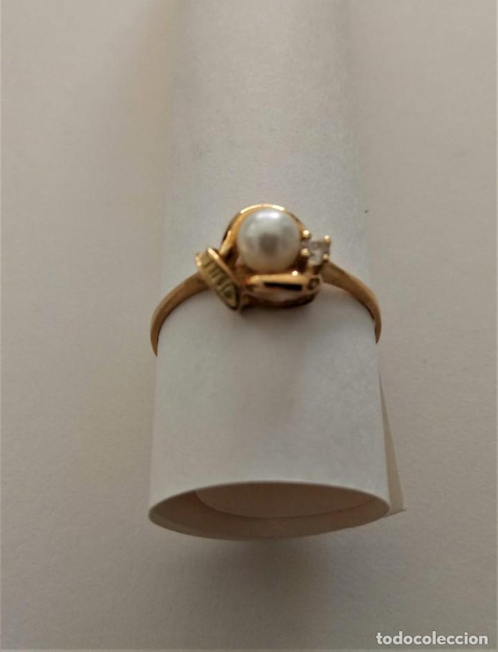 Joyeria: Anillo oro con zirconita y perla - Foto 2