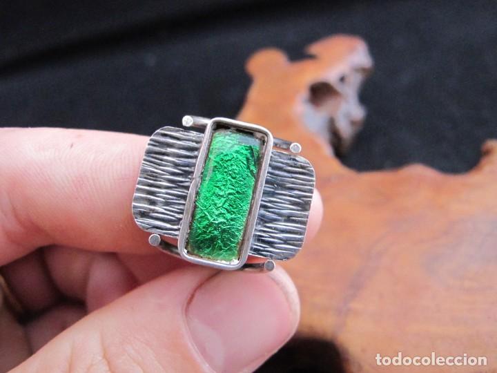 Joyeria: Anillo de plata contrastada y esmalte - Foto 3