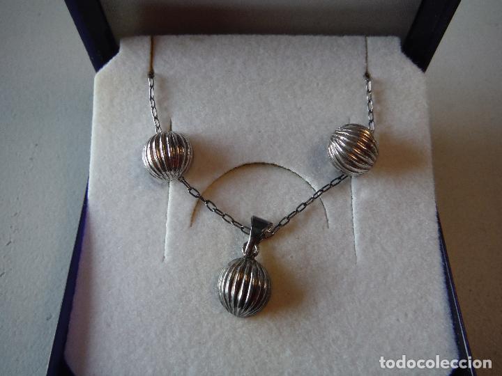Joyeria: CONJUNTO DE PENDIENTES Y COLGANTE DE PLATA LEY - Foto 1