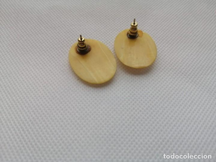 Joyeria: Pendientes de hueso antiguo - Foto 2