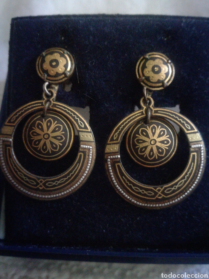 Joyeria: Bonitos pendientes antiguos de oro de Toledo - Foto 1