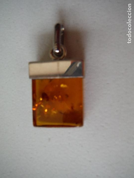 Joyeria: COLGANTE DE PLATA DE LEY Y AMBAR - Foto 1