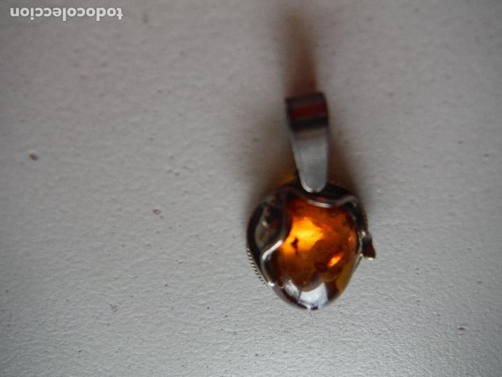 Joyeria: COLGANTE DE PLATA DE LEY Y AMBAR FORMA OVALADA - Foto 3