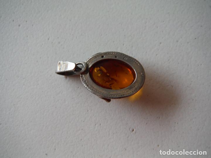 Joyeria: COLGANTE DE PLATA DE LEY Y AMBAR FORMA OVALADA - Foto 5