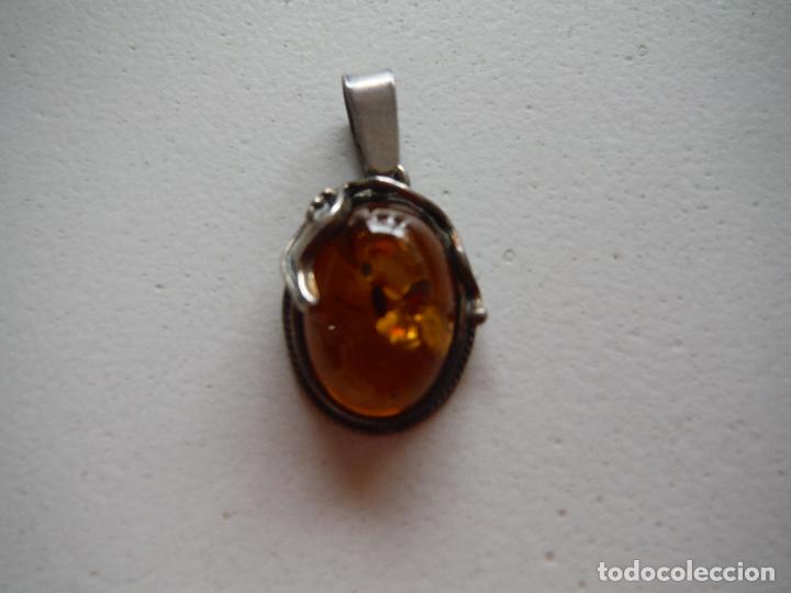 Joyeria: COLGANTE DE PLATA DE LEY Y AMBAR FORMA OVALADA - Foto 6