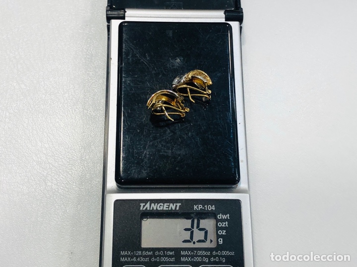 Joyeria: Pendientes de Oro Amarillo y Oro Blanco de 18K con Circonios - Foto 10
