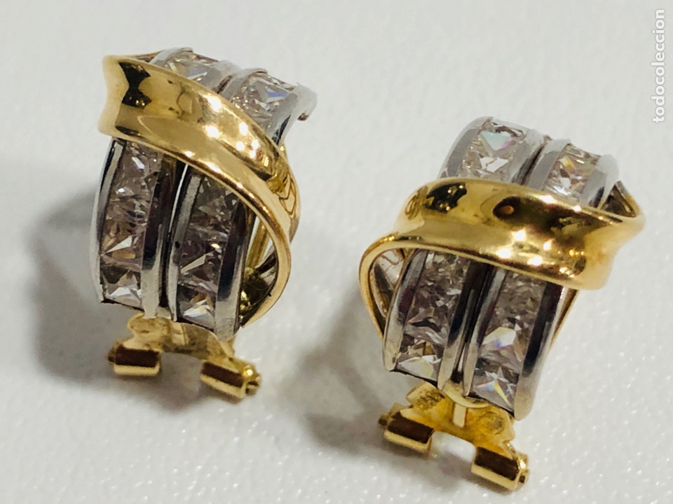 Joyeria: Pendientes Oro Bicolor 18K - Foto 2