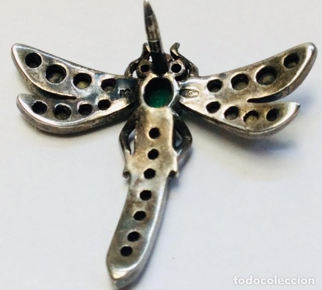 Joyeria: BROCHE LIBELULA DE PLATA Y MARCASITAS. - Foto 4