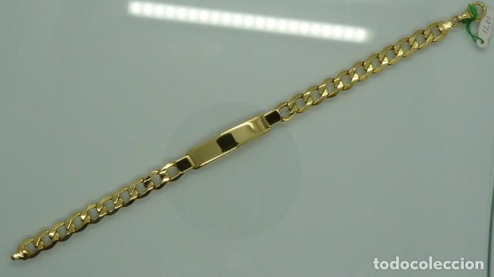 Joyeria: PULSERA BARBADA PLACA EN ORO DE 18 KLTS (750MM) - Foto 1