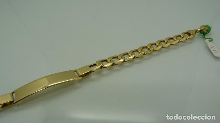Joyeria: PULSERA BARBADA PLACA EN ORO DE 18 KLTS (750MM) - Foto 4