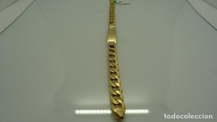 Joyeria: PULSERA BARBADA PLACA EN ORO DE 18 KLTS (750MM) - Foto 5
