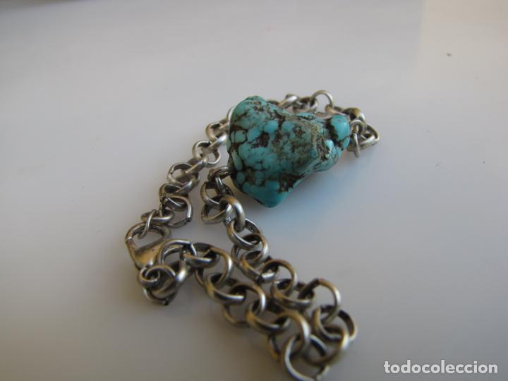Joyeria: 2- Pulsera plata y turquesa. - Foto 3
