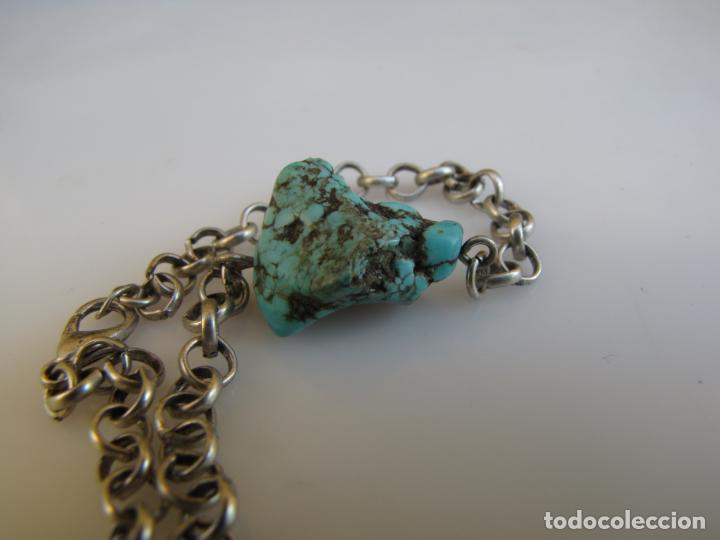 Joyeria: 2- Pulsera plata y turquesa. - Foto 4
