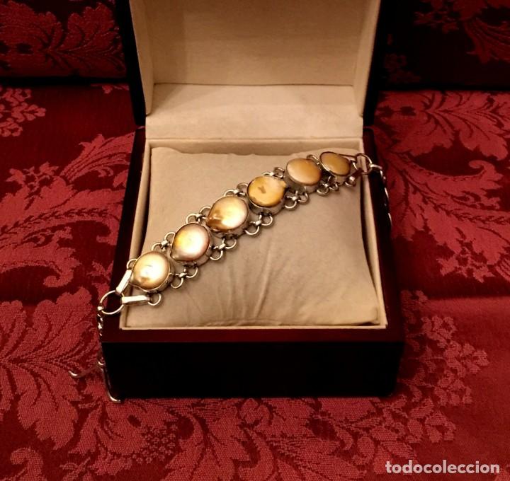 Joyeria: PULSERA - BRAZALETE CON PERLAS BARROCAS - 26 GRAMOS. - Foto 2