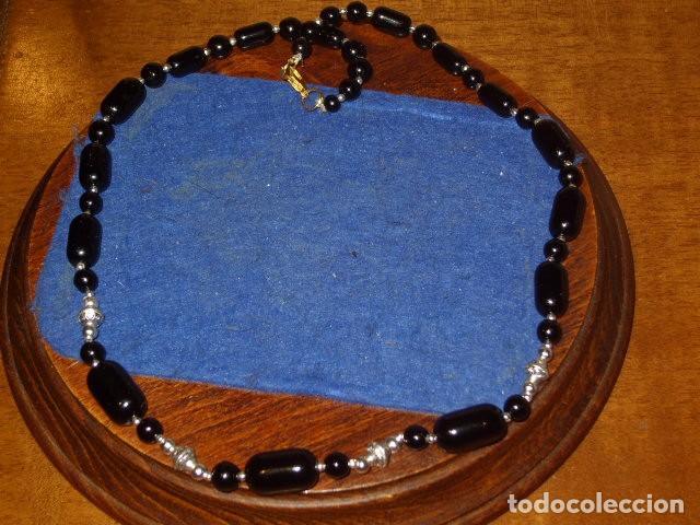 Joyeria: COLLAR DE CRISTAL DE MURANO NEGRO .VINTAGE - Foto 1