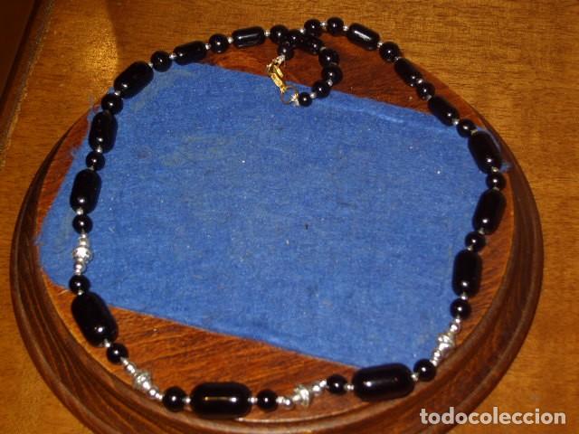 Joyeria: COLLAR DE CRISTAL DE MURANO NEGRO .VINTAGE - Foto 2