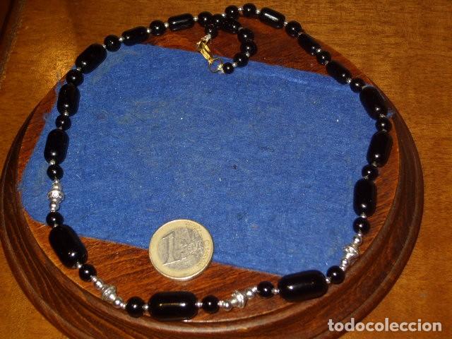 Joyeria: COLLAR DE CRISTAL DE MURANO NEGRO .VINTAGE - Foto 4