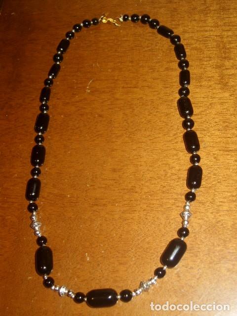 Joyeria: COLLAR DE CRISTAL DE MURANO NEGRO .VINTAGE - Foto 5