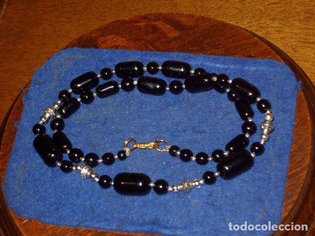 Joyeria: COLLAR DE CRISTAL DE MURANO NEGRO .VINTAGE - Foto 6