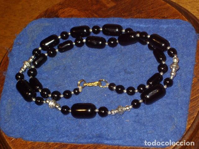 Joyeria: COLLAR DE CRISTAL DE MURANO NEGRO .VINTAGE - Foto 7