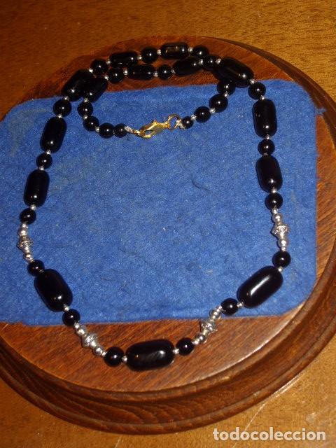 Joyeria: COLLAR DE CRISTAL DE MURANO NEGRO .VINTAGE - Foto 8