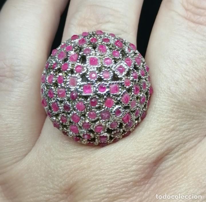 Joyeria: Anillo con Rub&iacute;es naturales y Plata de Ley - Foto 1