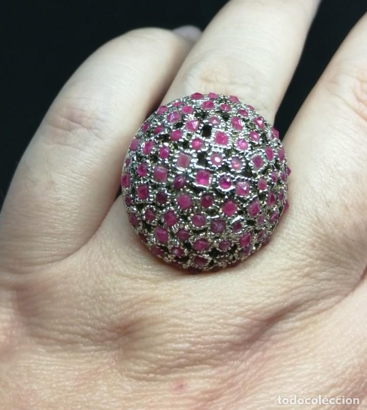 Joyeria: Anillo con Rub&iacute;es naturales y Plata de Ley - Foto 2