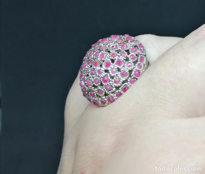 Joyeria: Anillo con Rub&iacute;es naturales y Plata de Ley - Foto 4