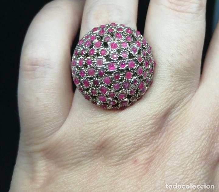 Joyeria: Anillo con Rub&iacute;es naturales y Plata de Ley - Foto 5