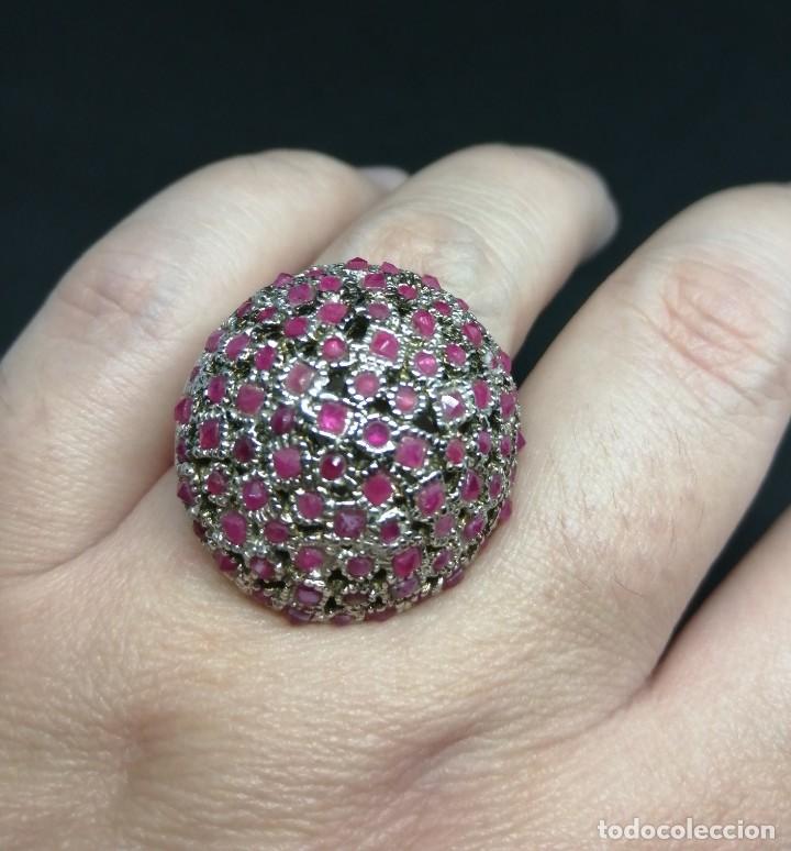 Joyeria: Anillo con Rub&iacute;es naturales y Plata de Ley - Foto 8