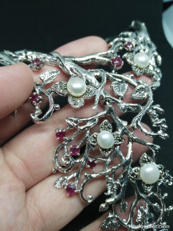 Joyeria: Gargantilla de Perlas Naturales, Rub&iacute;es y Plata - Foto 19