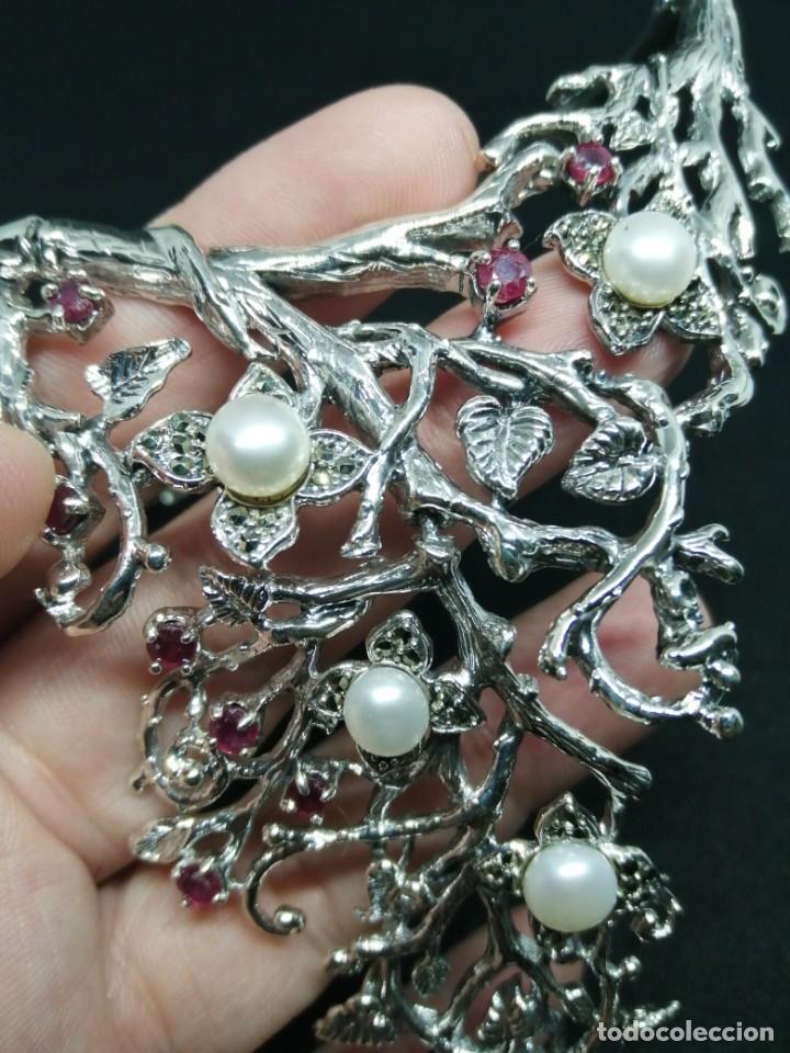 Joyeria: Gargantilla de Perlas Naturales, Rub&iacute;es y Plata - Foto 20