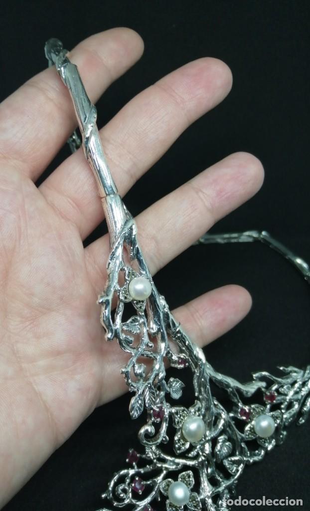 Joyeria: Gargantilla de Perlas Naturales, Rub&iacute;es y Plata - Foto 23