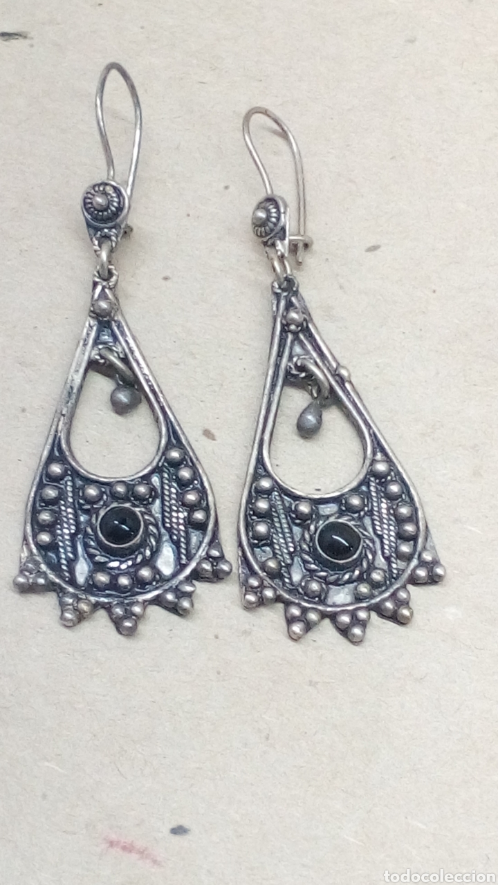 Joyeria: Pendientes de plata con onix - Foto 1