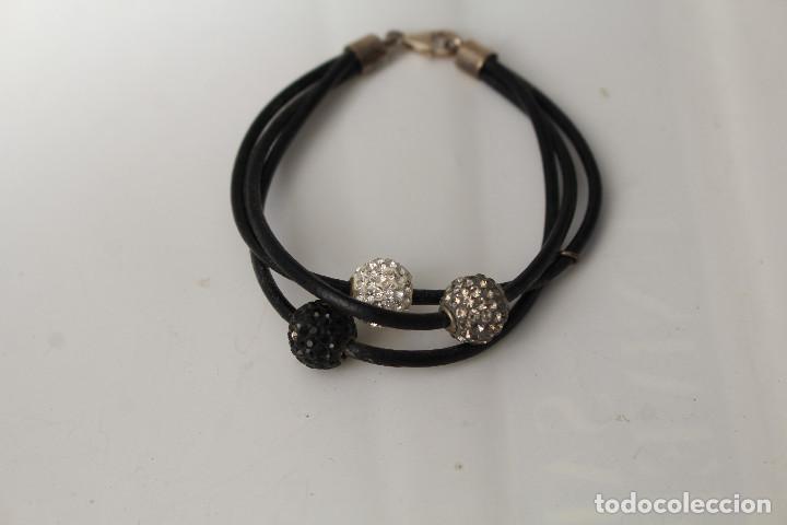 Joyeria: pulsera Plata 925 cord&oacute;n con abalorios de marquesitas - Foto 1