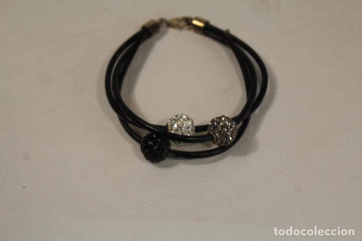Joyeria: pulsera Plata 925 cord&oacute;n con abalorios de marquesitas - Foto 3