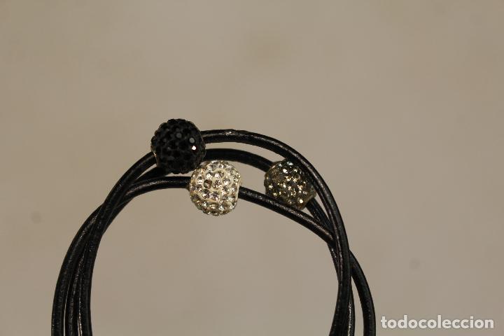 Joyeria: pulsera Plata 925 cord&oacute;n con abalorios de marquesitas - Foto 4