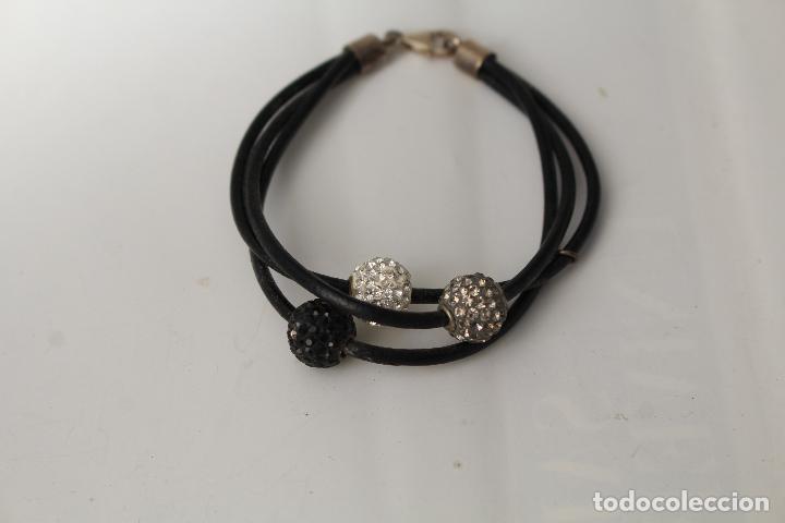 Joyeria: pulsera Plata 925 cord&oacute;n con abalorios de marquesitas - Foto 5