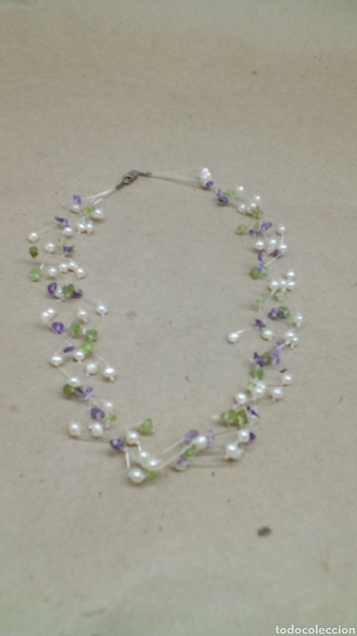 Joyeria: Collar de perlas piedras naturales y cierre de plata - Foto 1