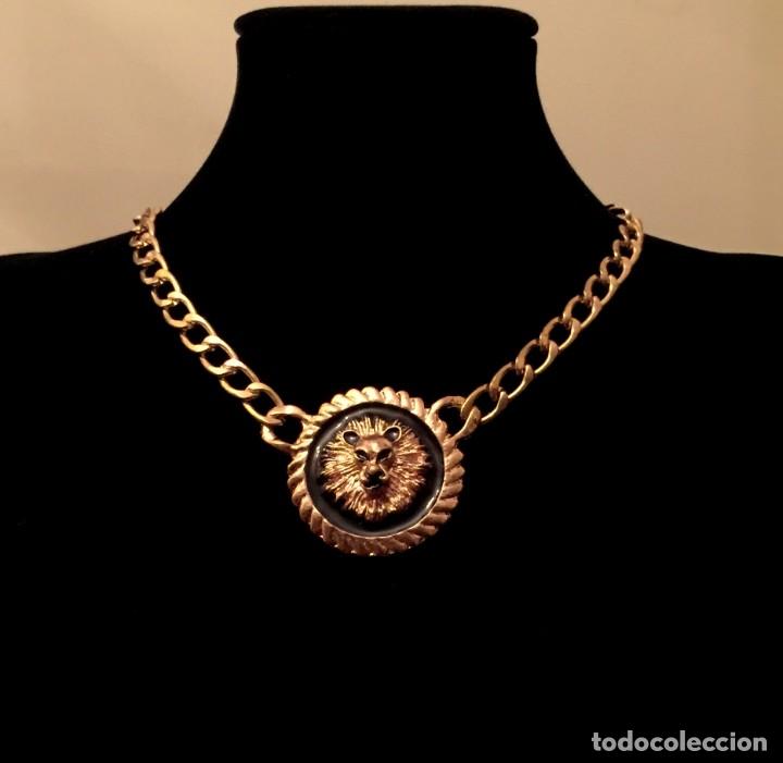 Joyeria: COLLAR - GARGANTILLA CHAPADA EN ORO CON LE&Oacute;N - 50 GRAMOS - Foto 1