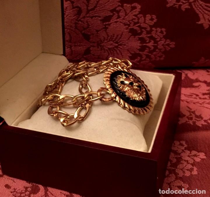 Joyeria: COLLAR - GARGANTILLA CHAPADA EN ORO CON LE&Oacute;N - 50 GRAMOS - Foto 3