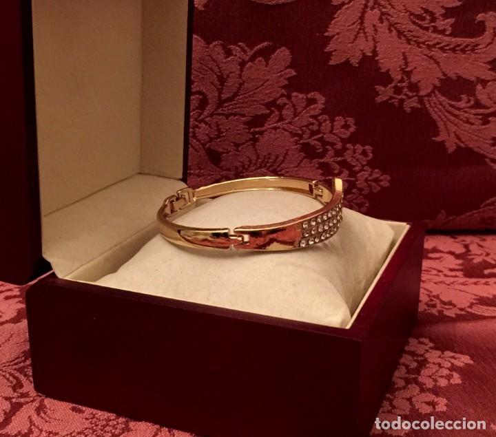 Joyeria: PULSERA CHAPADA EN ORO 18 K CON CIRCONITAS - 15 GRAMOS. - Foto 2