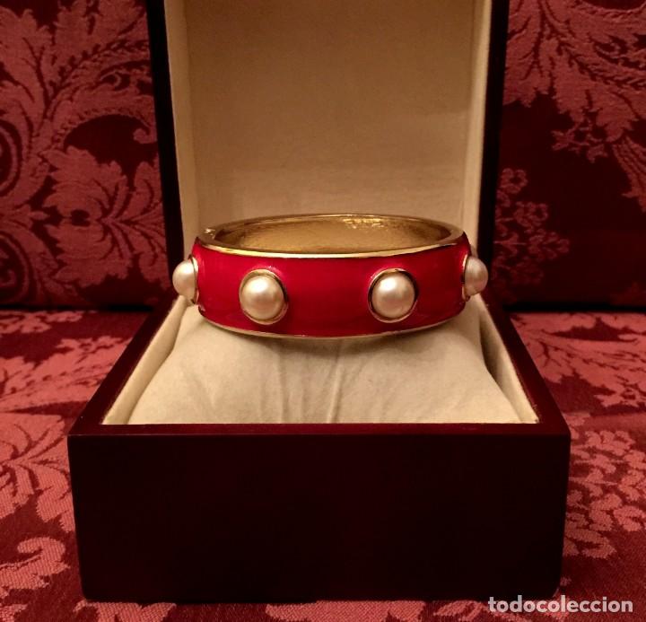Joyeria: BRAZALETE CHAPADO EN ORO CON PERLAS - 65 GRAMOS. - Foto 3