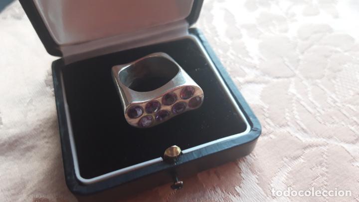 Joyeria: Anillo de dise&ntilde;o plata y amatistas - Foto 2